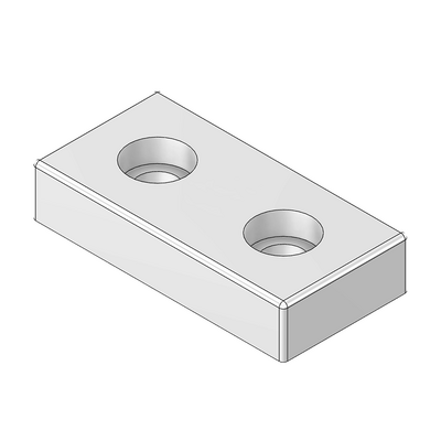 32-3060WS-3SS MODULAR SOLUTIONS MOUNTING PLATE 30MM X 60MM NO CENTER HOLE